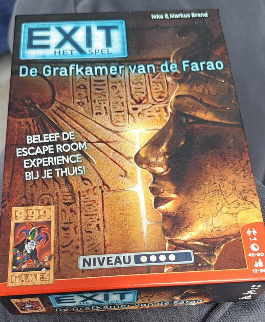 EXIT Het Spel: De Grafkamer van de Farao - Escape Room, Een of twee spelers, Ophalen, Zo goed als nieuw, 999 Games