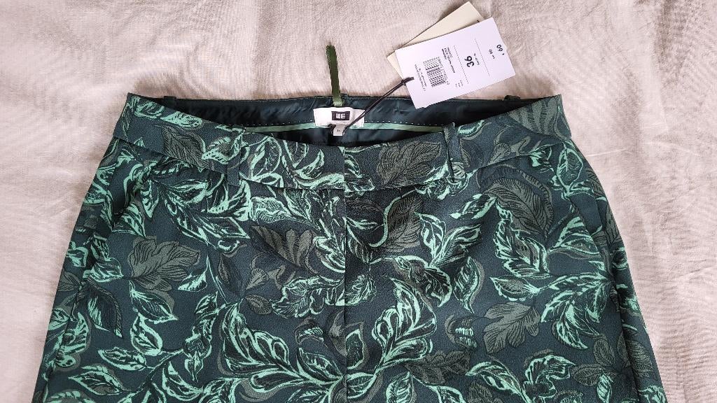 WE Fashion dames pantalon met bladprint, mt 36 - NIEUW, Ophalen, WE, Nieuw, Maat 36 (S)