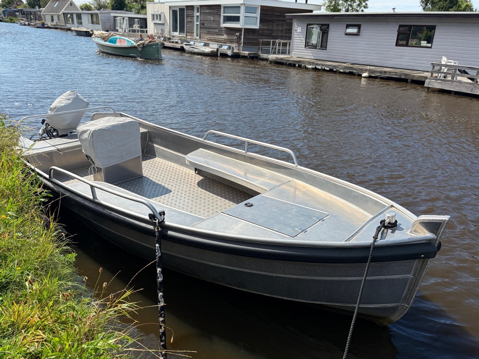 AluShip Harpoon 500 met Honda 20pk buitenboordmotor, Watersport en Boten, Overige merken, Buitenboordmotor, Aluminium, Zo goed als nieuw