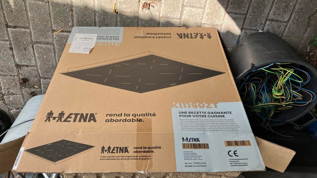 Nieuwe ATAG ETNA KM160ZT Inductiekookplaat 4 Zones, Zo goed als nieuw, Inbouw, Inductie, 4 kookzones