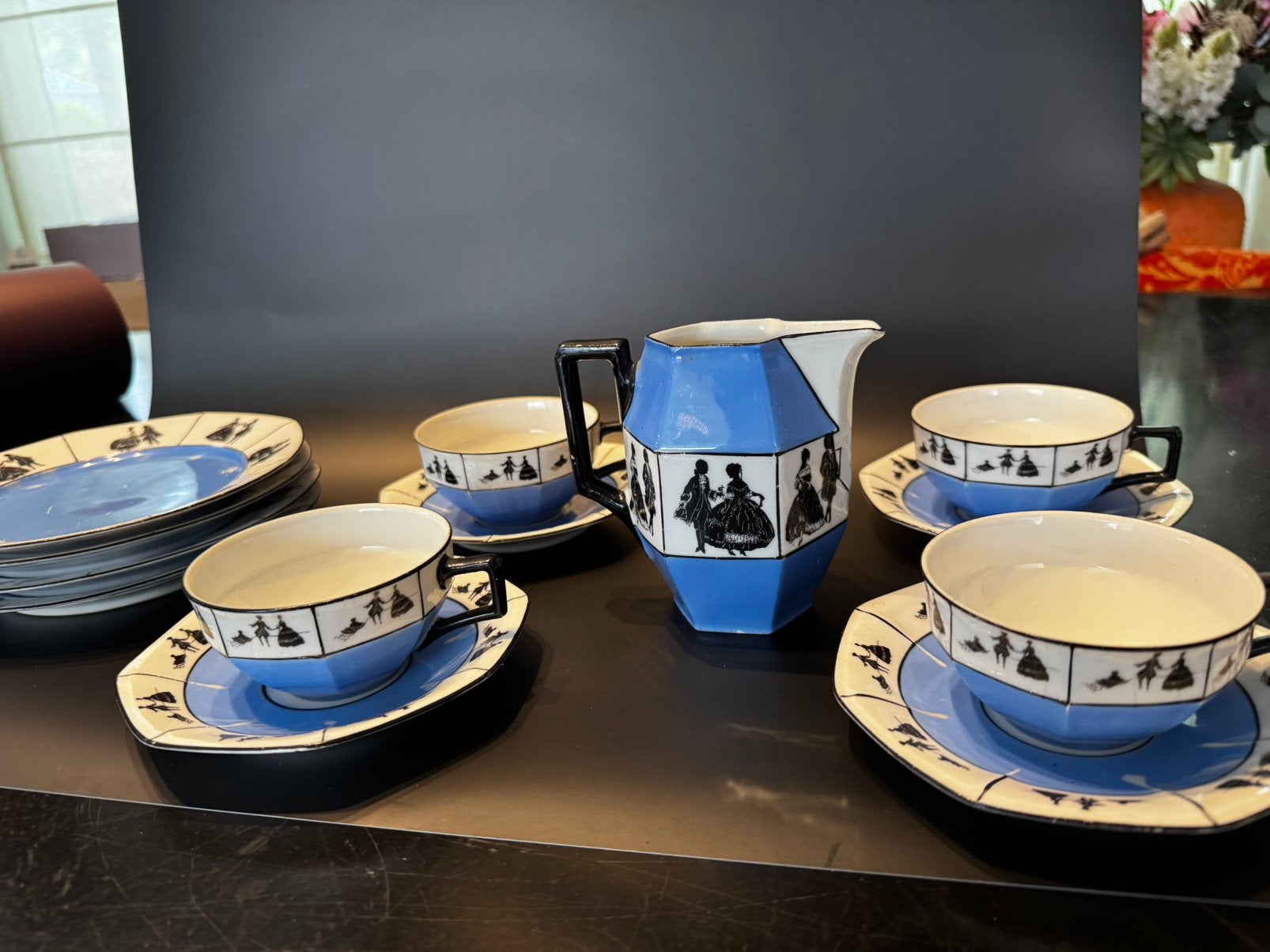Prachtig Vintage Art Deco Servies Union K Czechoslovakia – S, Antiek en Kunst, Ophalen of Verzenden