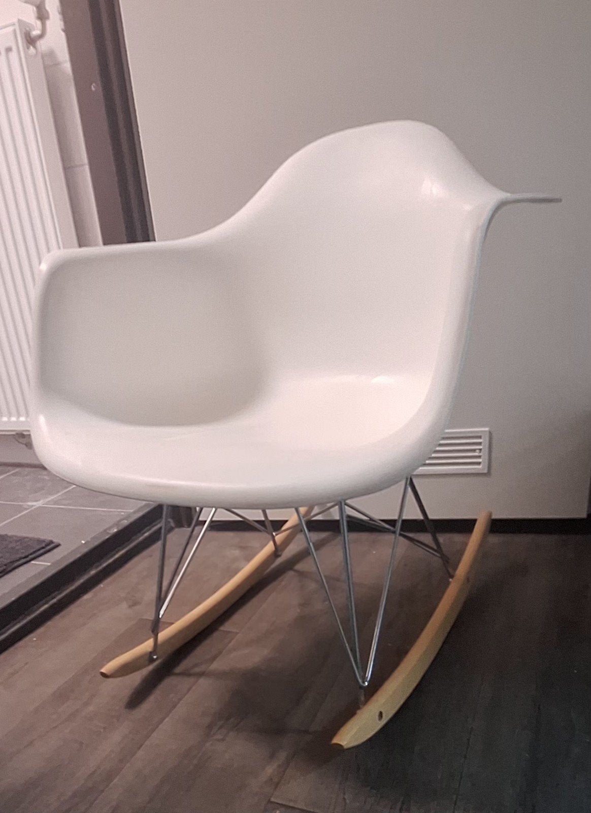 Witte schommelstoel, Ophalen, Gebruikt, Wit, Hout