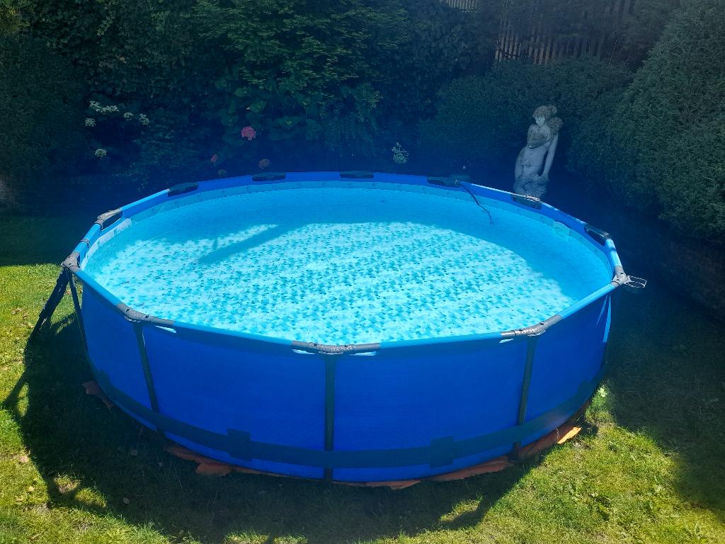 Zo goed als nieuw zwembad 3.66 meter, Ophalen, Minder dan 80 cm, Rond, 300 cm of meer