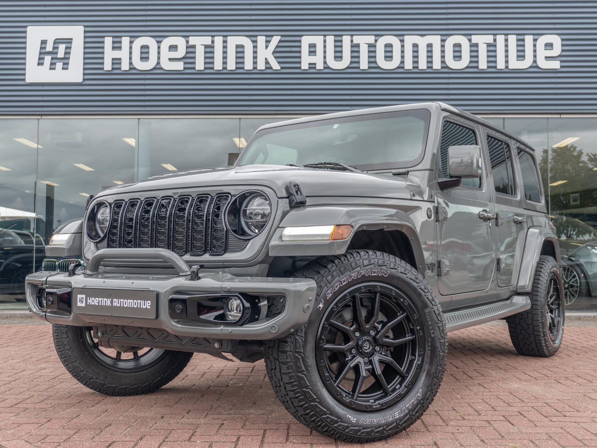 Jeep Wrangler Unlimited 2.2D Sahara | Nette staat | Grijs ke, Auto's, Stof, Gebruikt, 4 cilinders, Cabriolet