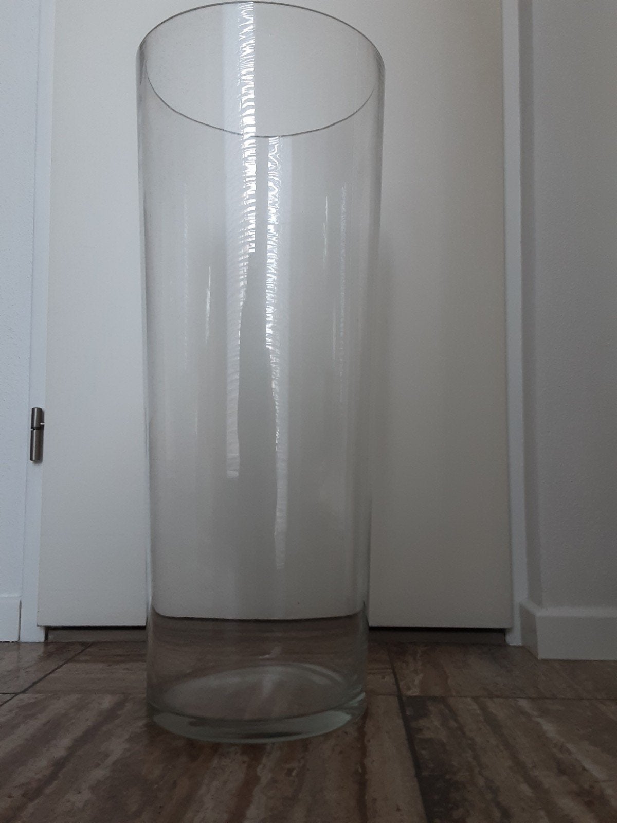 Grote glazen cilinder vaas, Ophalen, Zo goed als nieuw, Overige kleuren, Glas