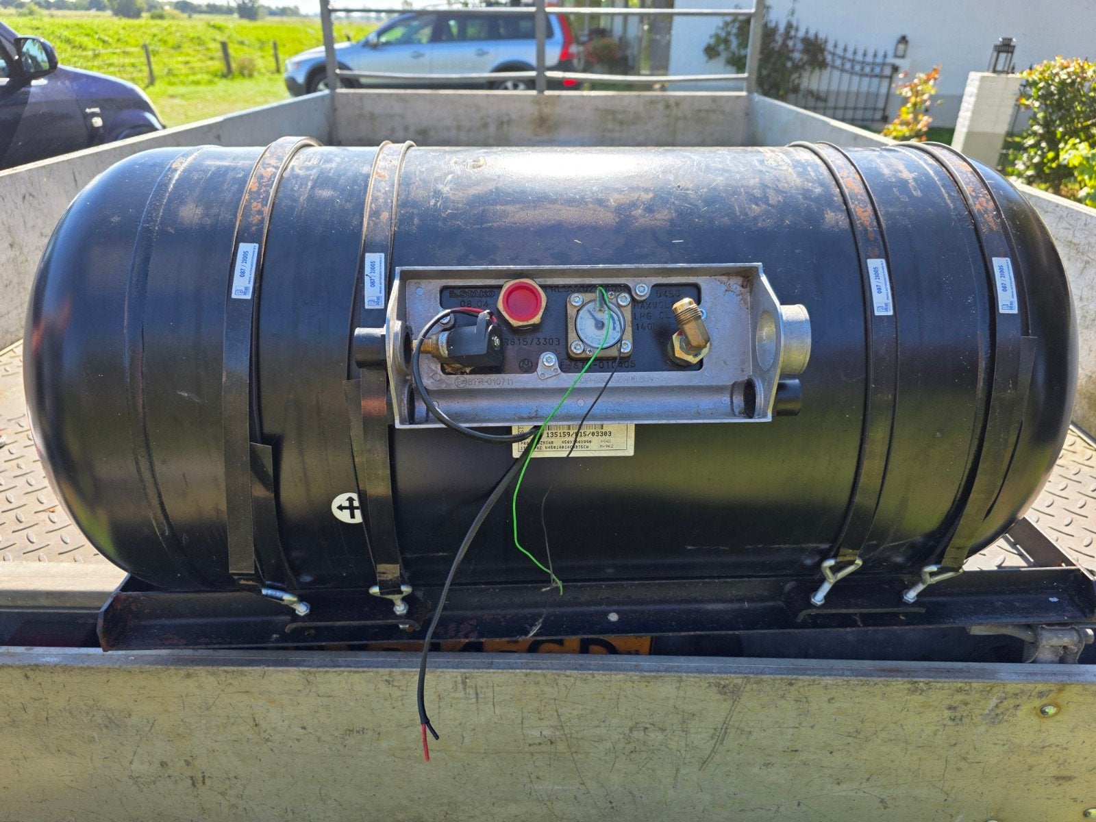 LPG Tank 140L Stako, cilindrisch. 93cmx45cm incl frame, Ophalen, Gebruikt, Overige automerken