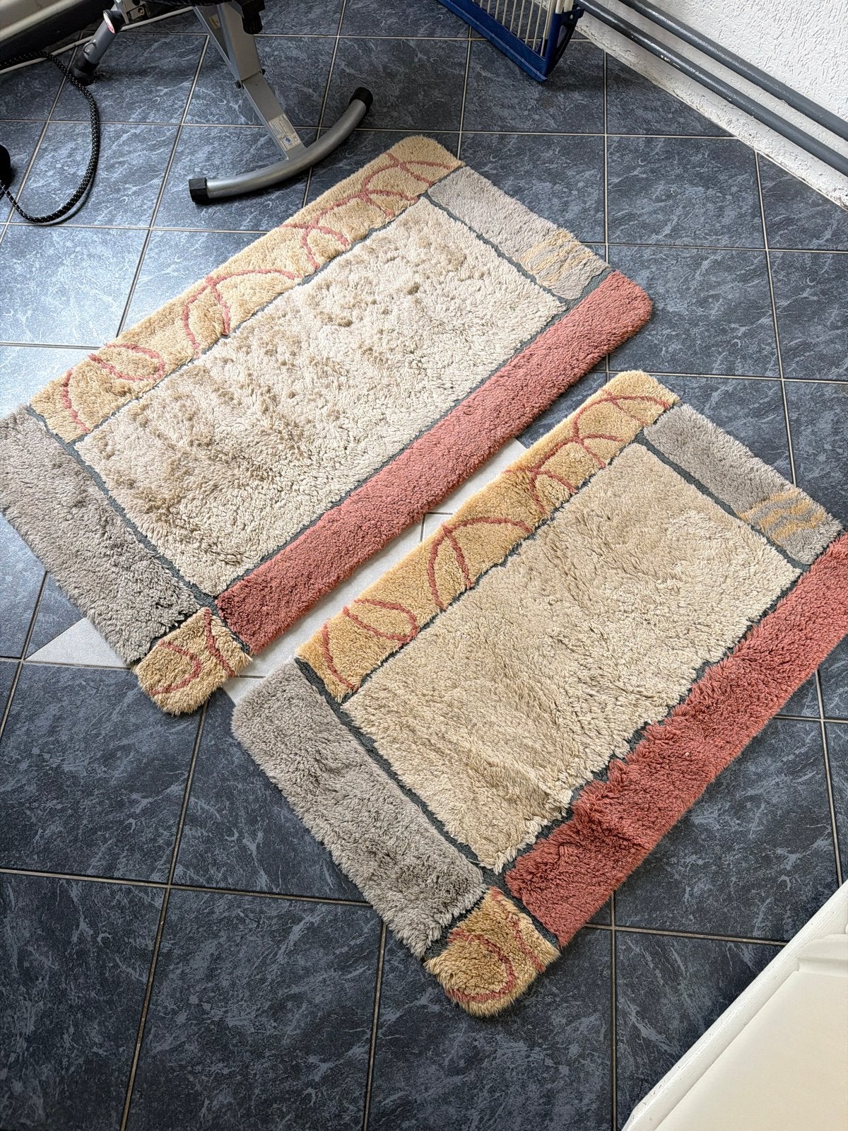 Set van 2 badmatten, Huis en Inrichting, Gebruikt, Meerkleurig, Ophalen of Verzenden, Badmat