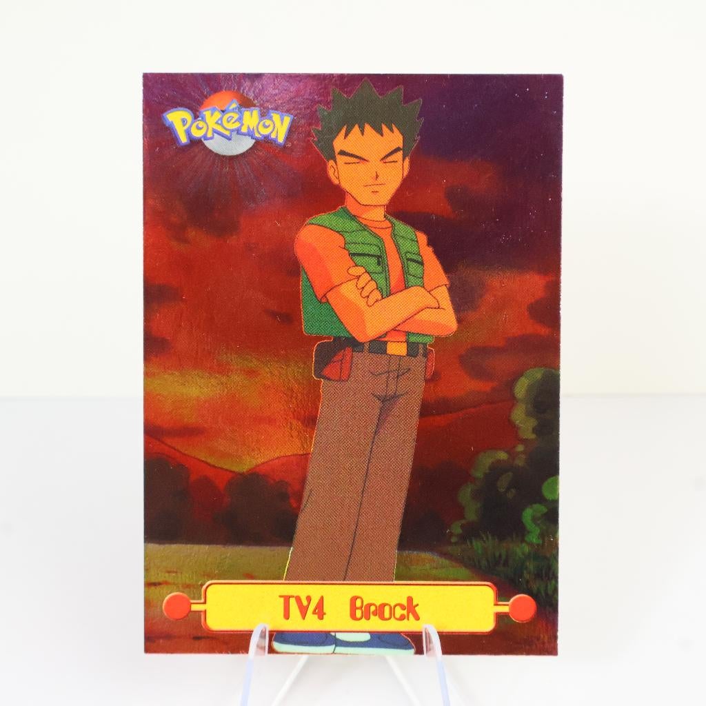Pokémon TCG - Brock Holo TV4 (English) Topps - NM, Ophalen of Verzenden, Zo goed als nieuw, Losse kaart, Foil