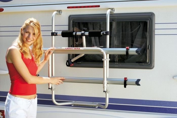 Fietsenrek voor achterop een camper of caravan, Ophalen, Gebruikt