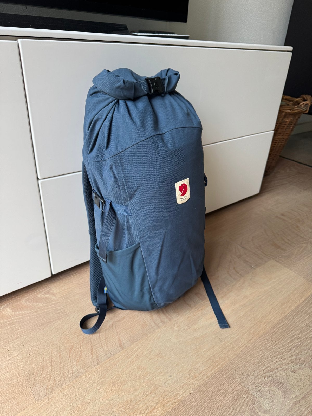 Prachtige Fjallraven roltop 23 bergshell blauw, Ophalen of Verzenden, Zo goed als nieuw, Overige merken
