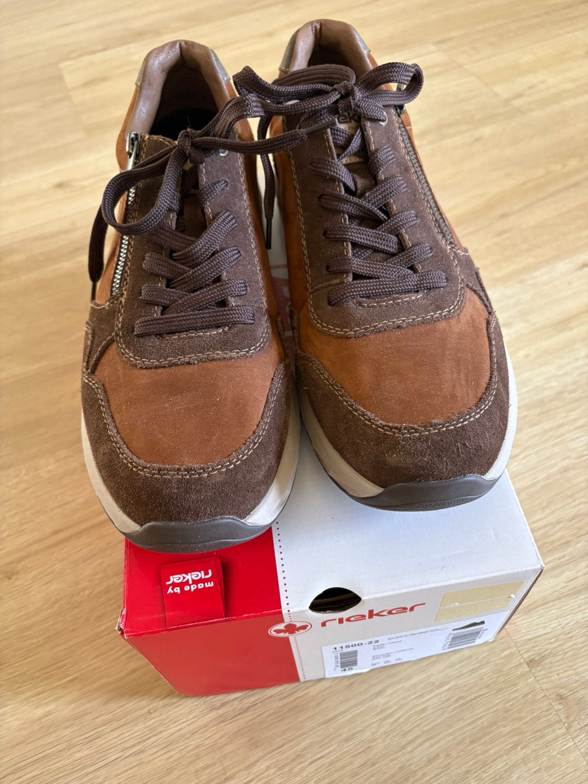 Nieuwe Rieker herenschoenen bruin 45 met rits, Kleding | Heren, Ophalen of Verzenden, Nieuw, Bruin