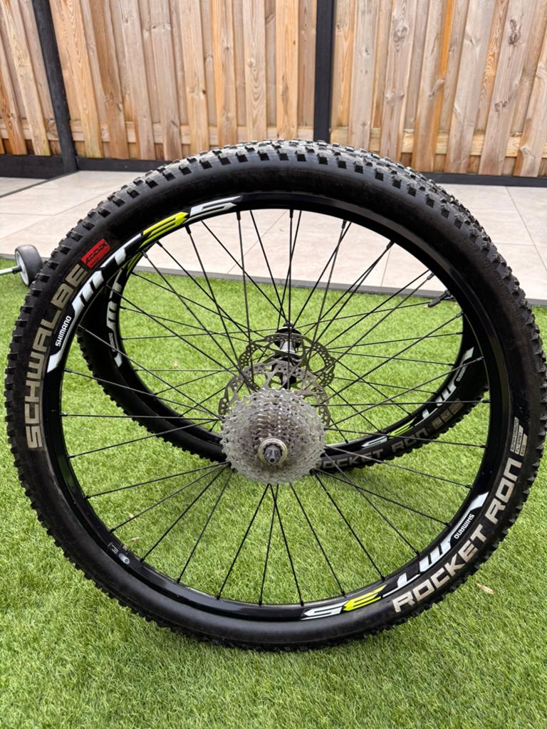 Shimano MTB5 27,5" Wielset met XT Cassette mountanbike mtb, Fietsen en Brommers, Fietsonderdelen, Gebruikt, Aluminium, Mountainbike