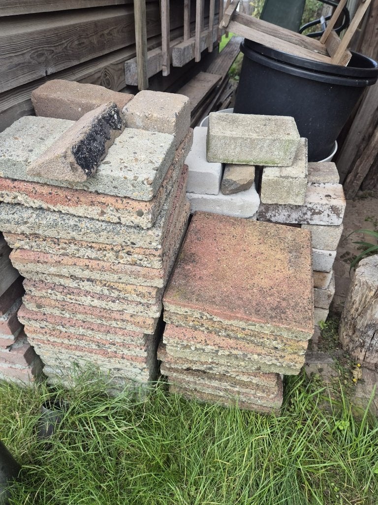 Tegels, Tuin en Terras, Gebruikt, Ophalen of Verzenden, Minder dan 5 m², Beton
