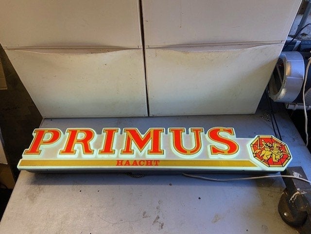 Vintage Primus Haacht Lichtreclame - Perfect voor Verzamelaa, Ophalen, Reclamebord, Plaat of Schild, Overige merken