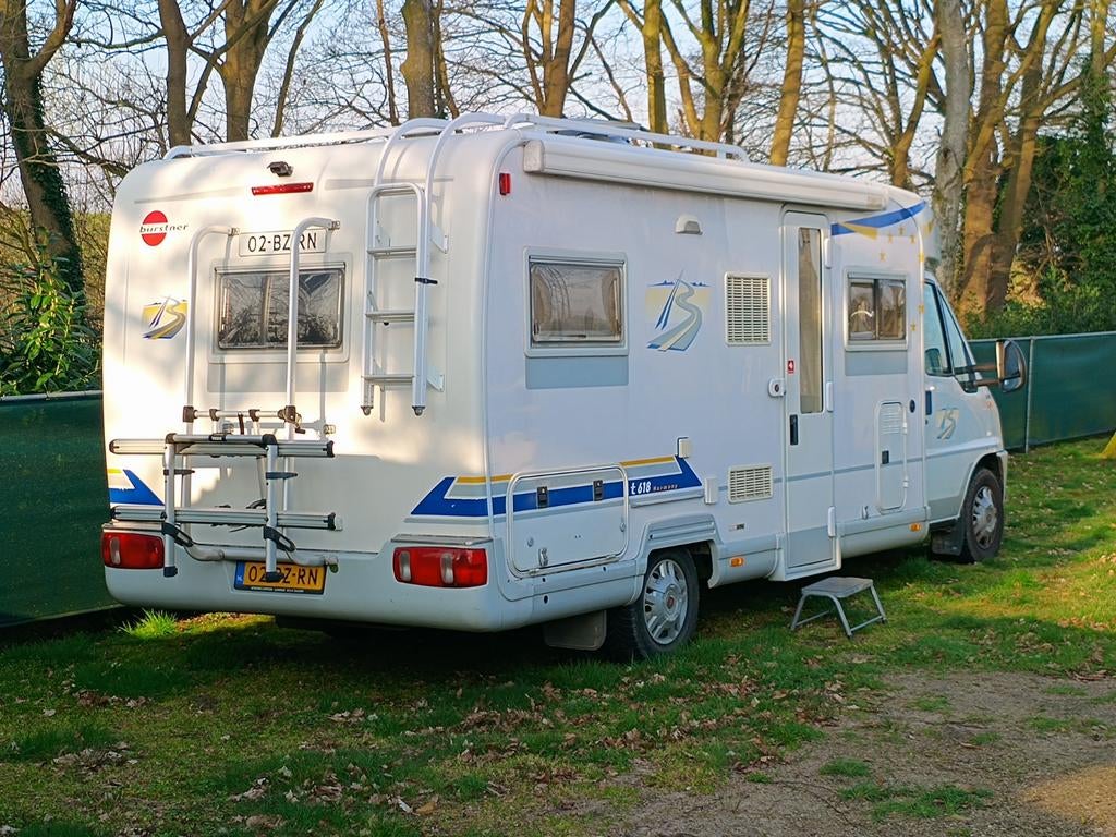 Burstner camper, al-ko, tv, omvormer, oven, Caravans en Kamperen, Campers, Kluisje, Ringverwarming, Fiat, Particulier