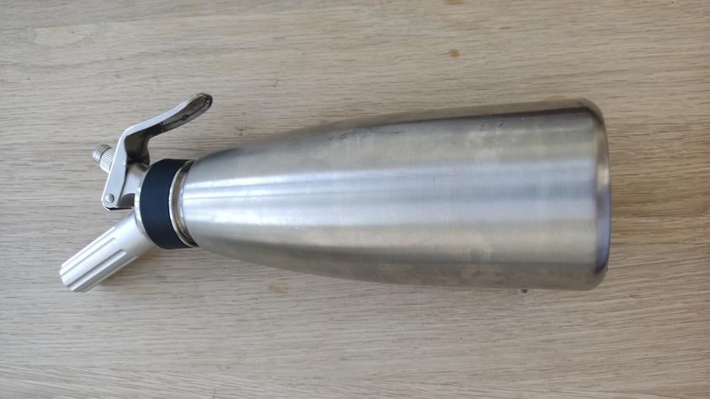 Mosa Slagroomspuit 1 Liter RVS CSS3 1116, Overige typen, Zilver, Ophalen of Verzenden, Zo goed als nieuw