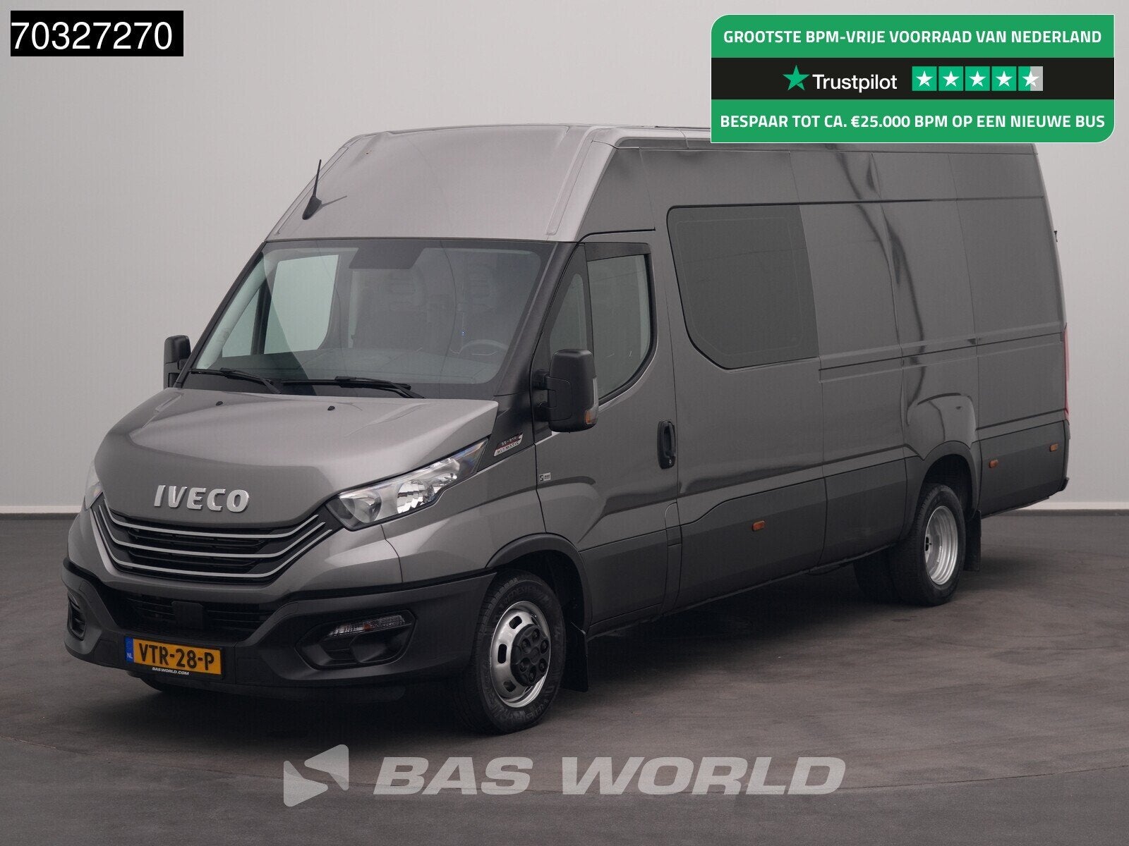 Iveco Daily 35C21 3.0L Dubbel Cabine Automaat 210PK 3,5t Tre, Auto's, Stof, Gebruikt, Euro 6, 4 cilinders