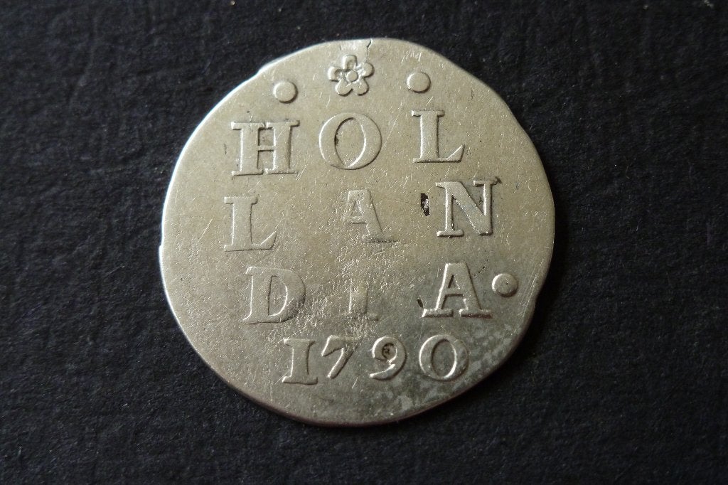 Provinciaal- mooie oude 2 stuiver Holland zilver 1790 (d 137, Postzegels en Munten, Munten | Nederland, Vóór koninkrijk, Zilver