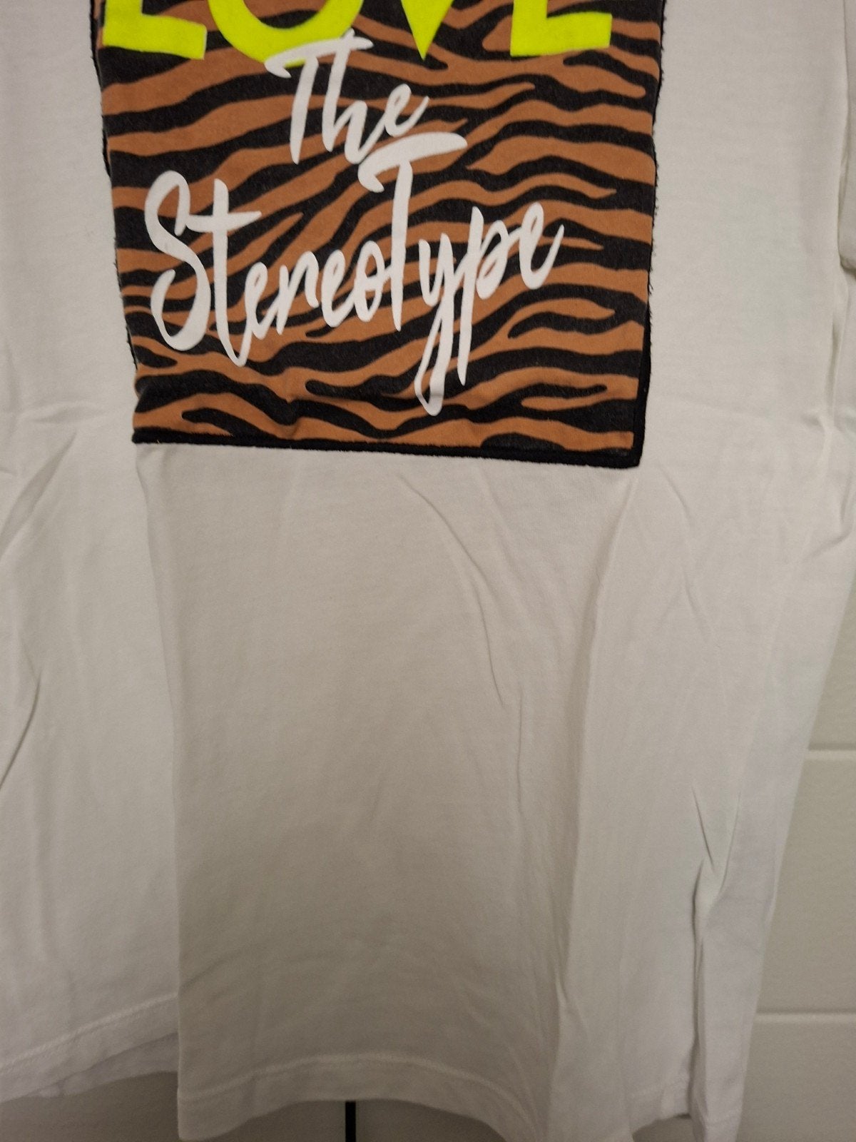 Amy & Ivy T-shirt Maat S - Love The Stereotype, Wit, Ophalen of Verzenden, Amy & Ivy, Korte mouw