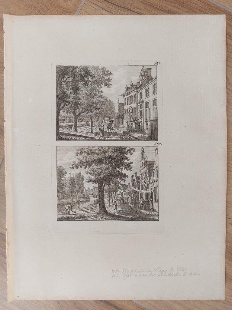 341-342 Ijlst Stadhuis en de Waag Friesland unieke uitgave, Ophalen of Verzenden