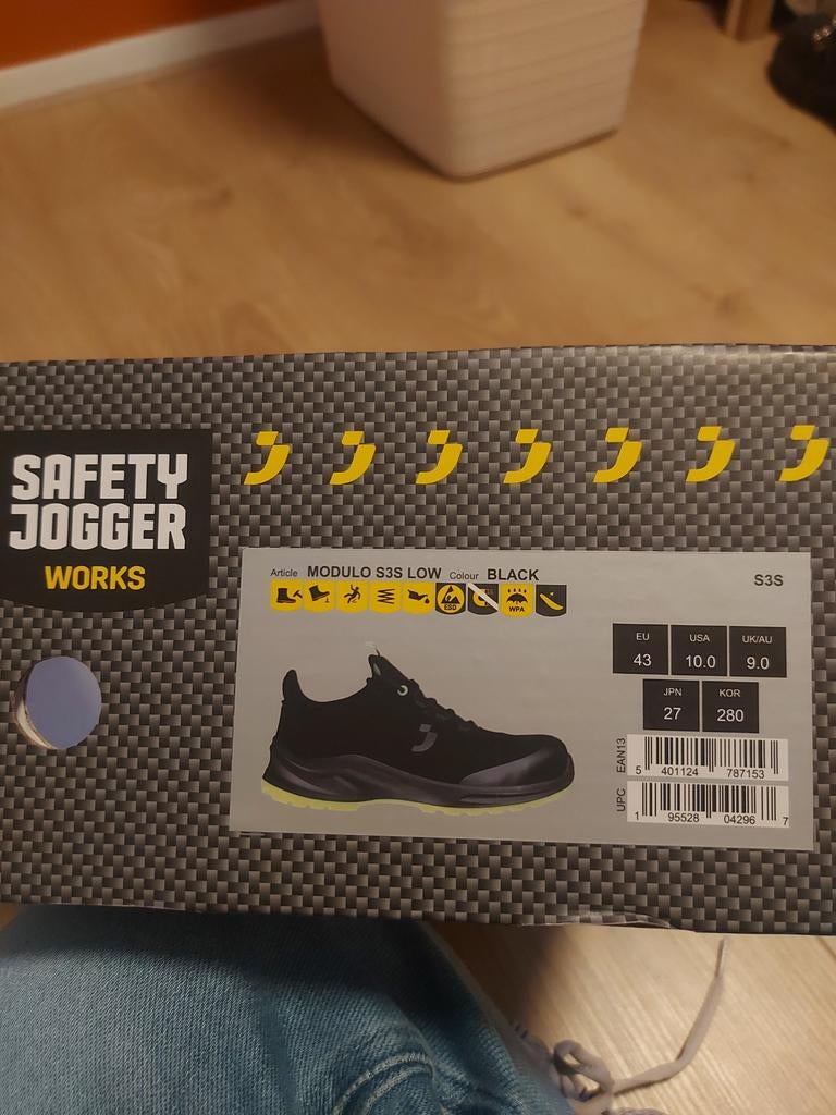 Veiligheidsschoenen Safety Jogger Modulo S3S maat 43 nieuw, Doe-het-zelf en Verbouw, Ophalen of Verzenden, Zo goed als nieuw
