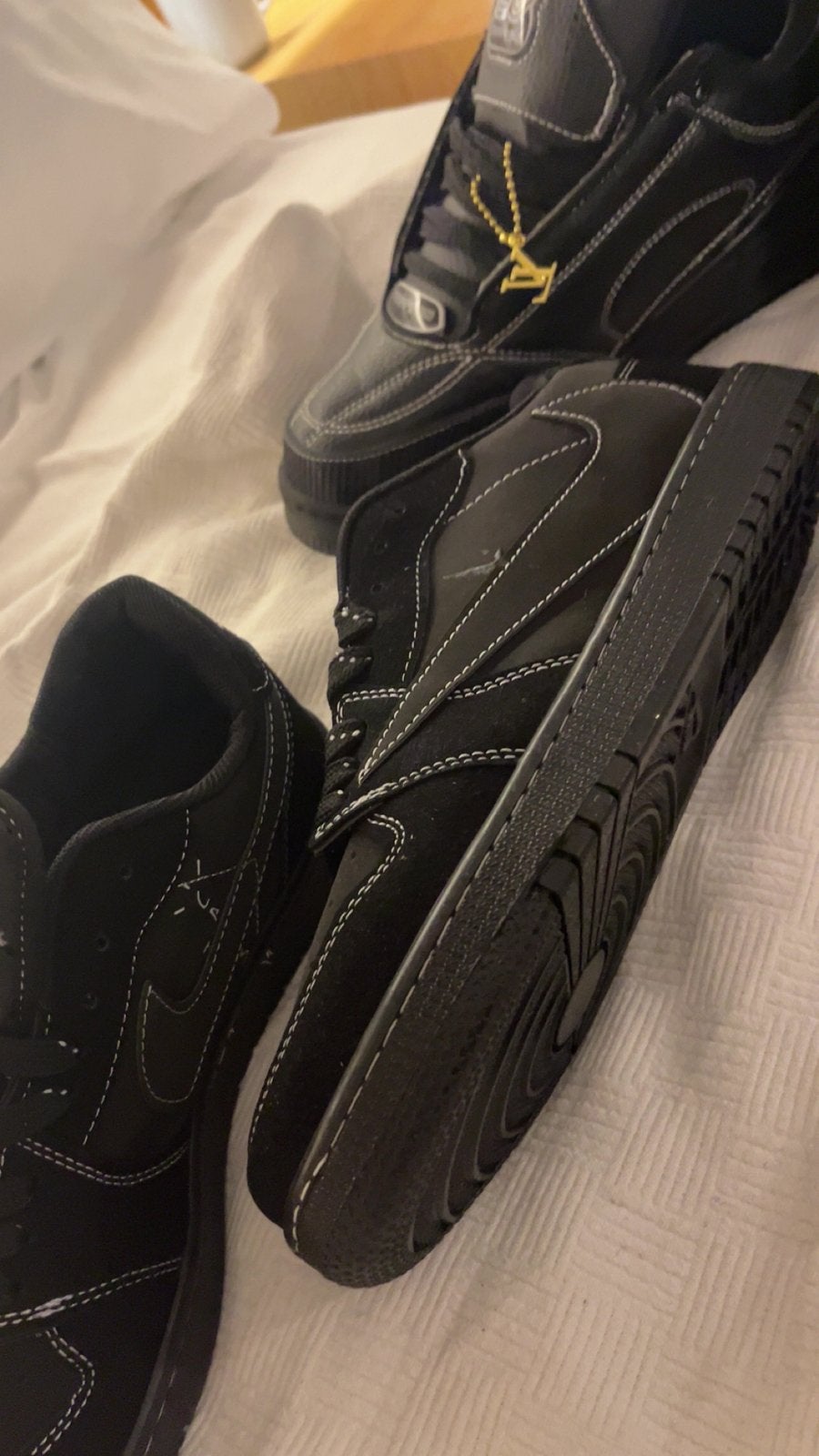 Nike Air jordan 1 lows travis scott phantom black, Zwart, Nieuw, Ophalen of Verzenden, Sneakers of Gympen