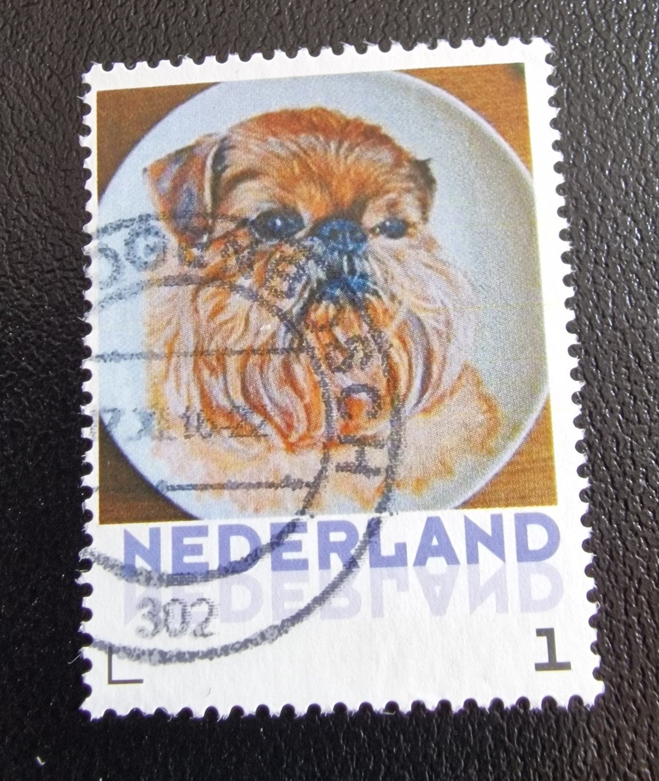 kv676 persoonlijke postzegel - hond - griffon, Ophalen of Verzenden, Na 1940, Gestempeld