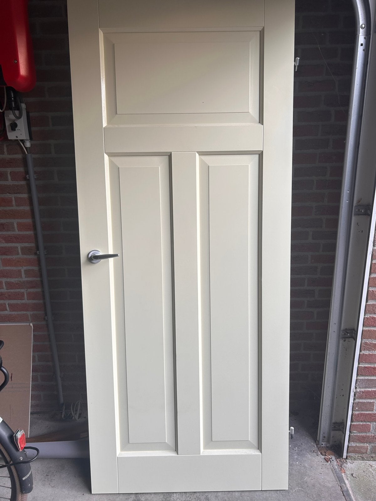 Massief houten opdekdeur, Ophalen, Zo goed als nieuw, Binnendeur, 200 tot 215 cm