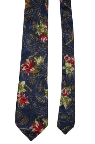 Hugo Boss 100% zijde stropdas, flowers, blauw, Zo goed als nieuw, Met patroon, BOSS Hugo Boss, Verzenden