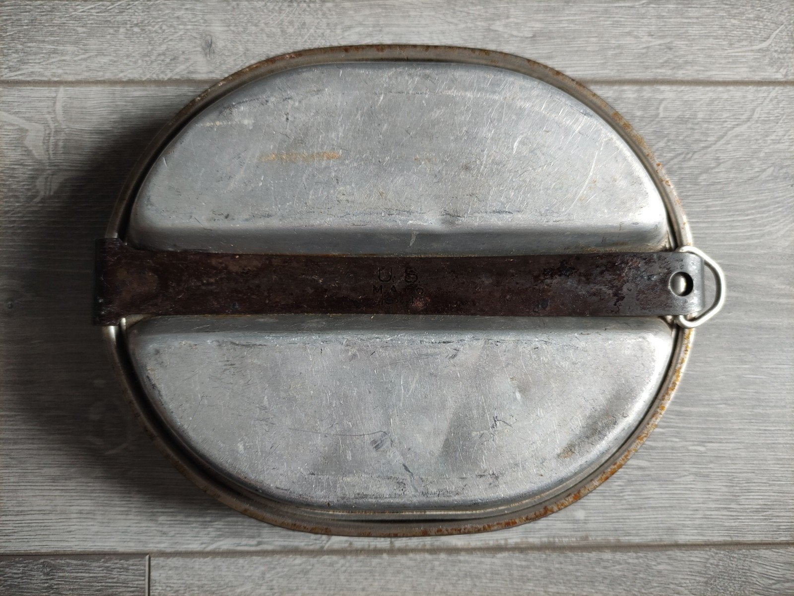Amerikaanse mess kit 1944 vondst Ardennen, Verzamelen, Militaria | Tweede Wereldoorlog, Ophalen of Verzenden