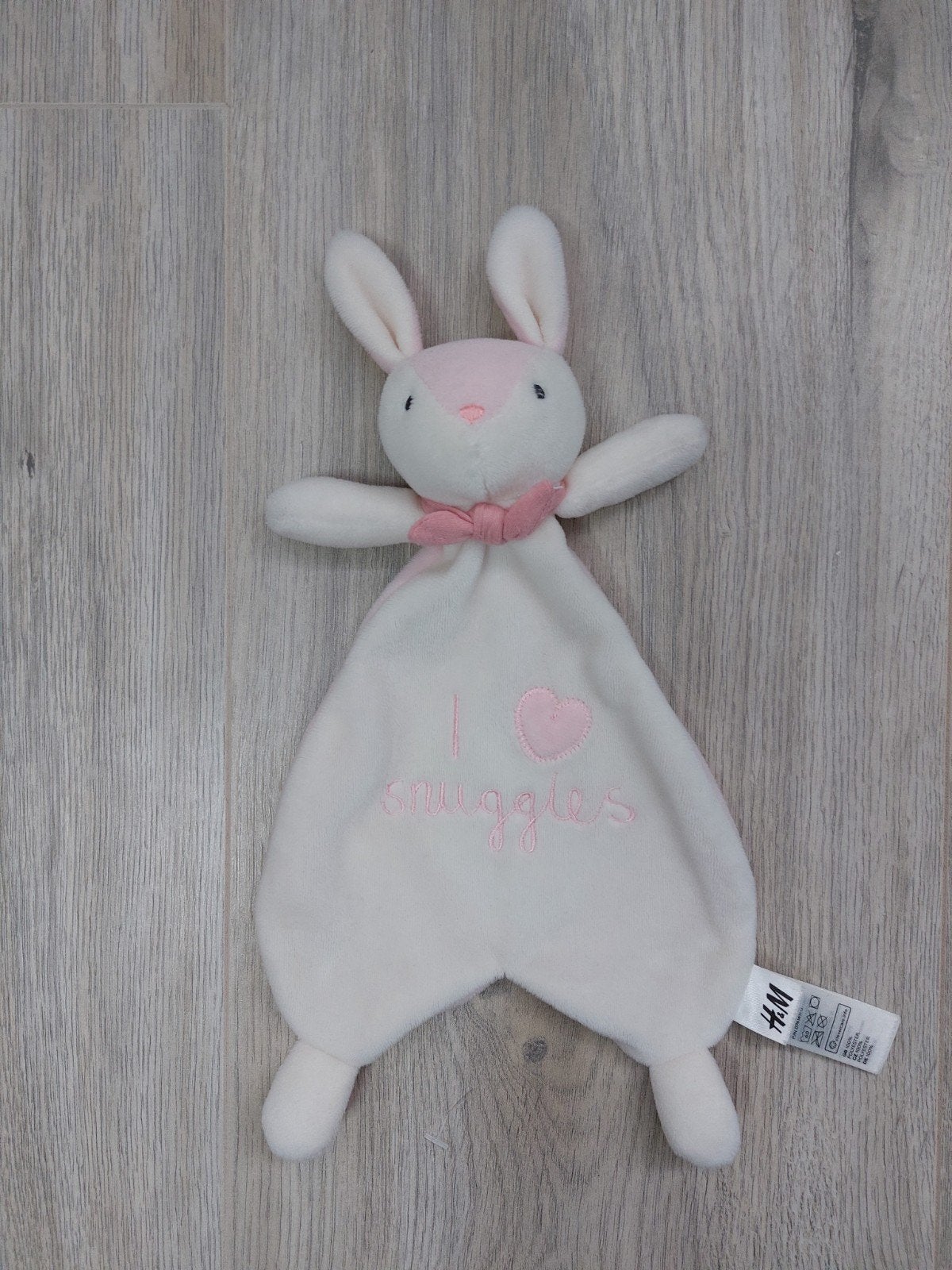 Knuffel knuffeldoekje h&m konijn snuggles roze L1079, Ophalen of Verzenden, Zo goed als nieuw, Konijn