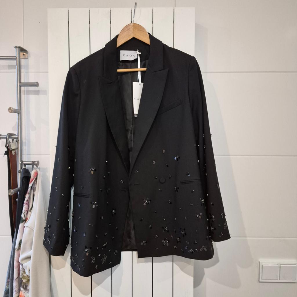 Kaos blazer zwart paillet maat 38 nieuw met kaartje, Ophalen of Verzenden, Nieuw, Maat 38/40 (M), Zwart