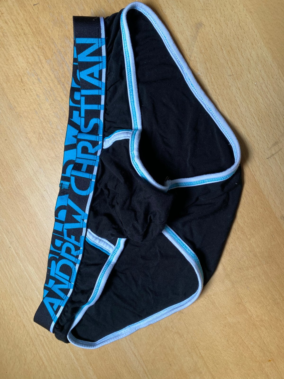 Andrew Christian Zwarte Rayon Slip met Pouch - Maat L, Kleding | Heren, Verzenden, Zwart, Slip