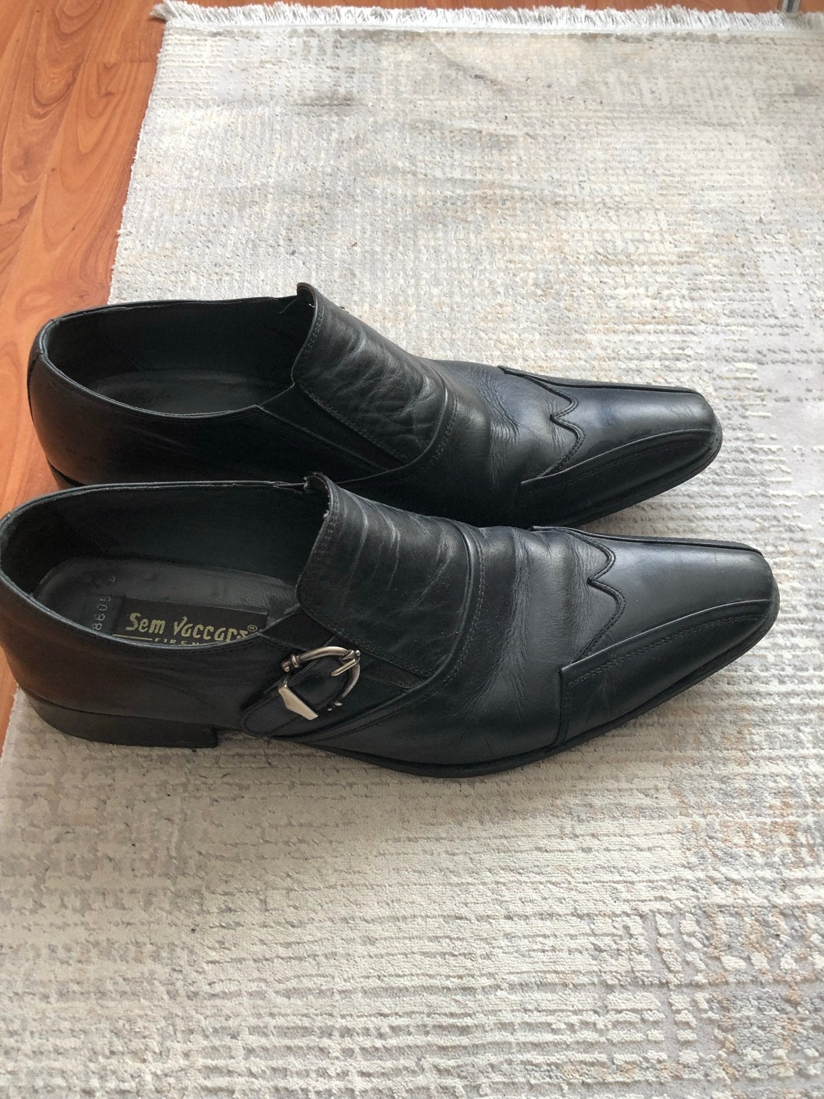 Zwarte Leren Nette Schoenen, Zwart, Ophalen of Verzenden, Gedragen, Veterschoenen
