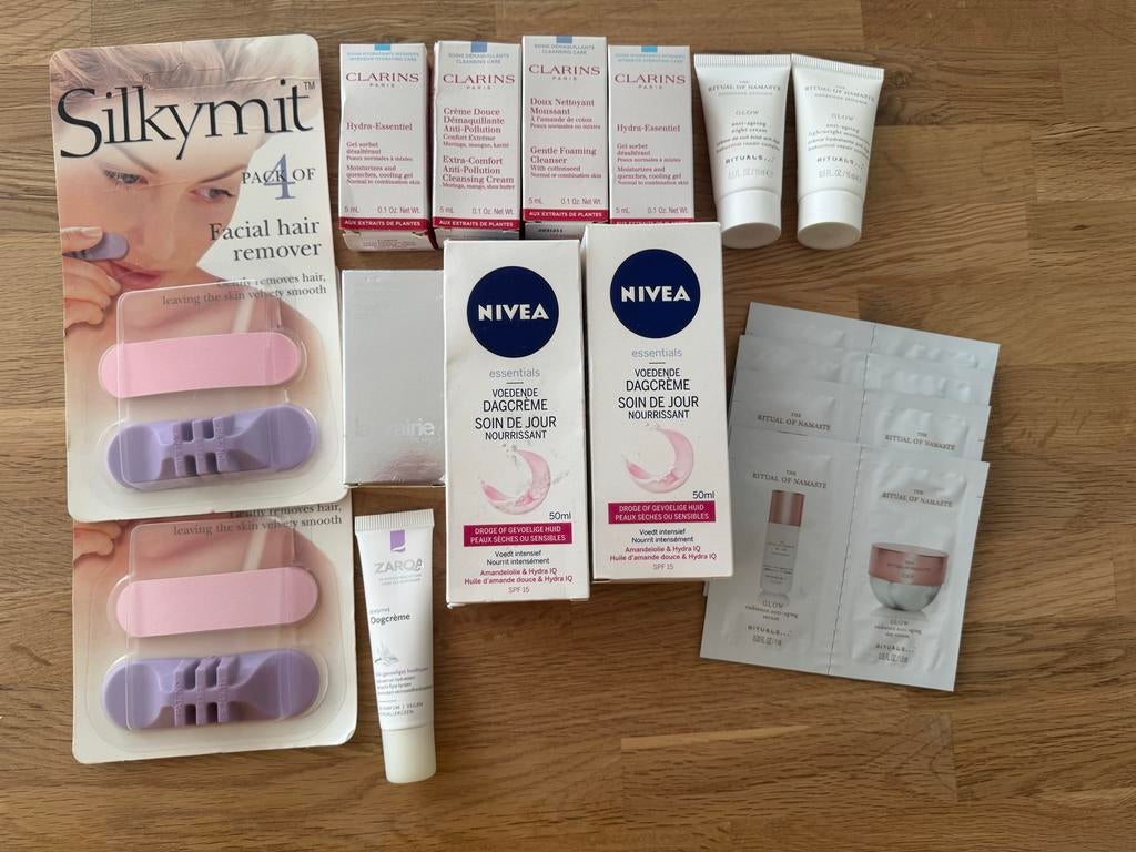 Diverse verzorgingsproducten: Nivea, Clarins, Rituals, Zarqa, Ophalen of Verzenden, Nieuw, Gehele gezicht