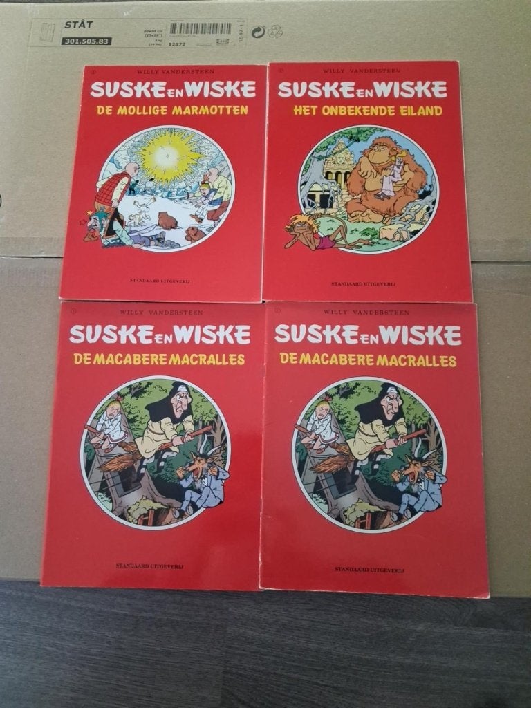 Suske en Wiske – 7 rode albums, inclusief dubbelen, Meerdere stripboeken, Ophalen of Verzenden, Gelezen, Willy Vandersteen