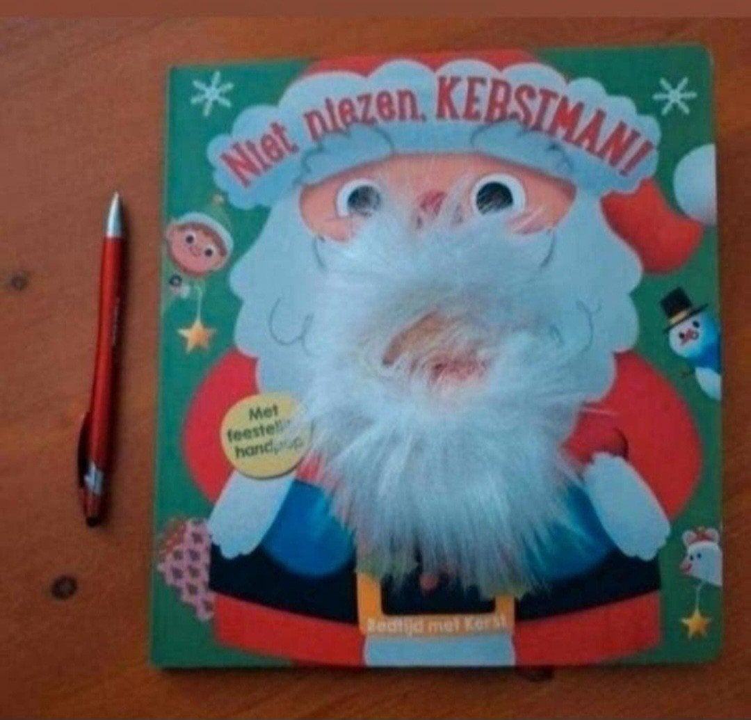 niet niezen kerstman. boek met handpop, Ophalen of Verzenden, Zo goed als nieuw