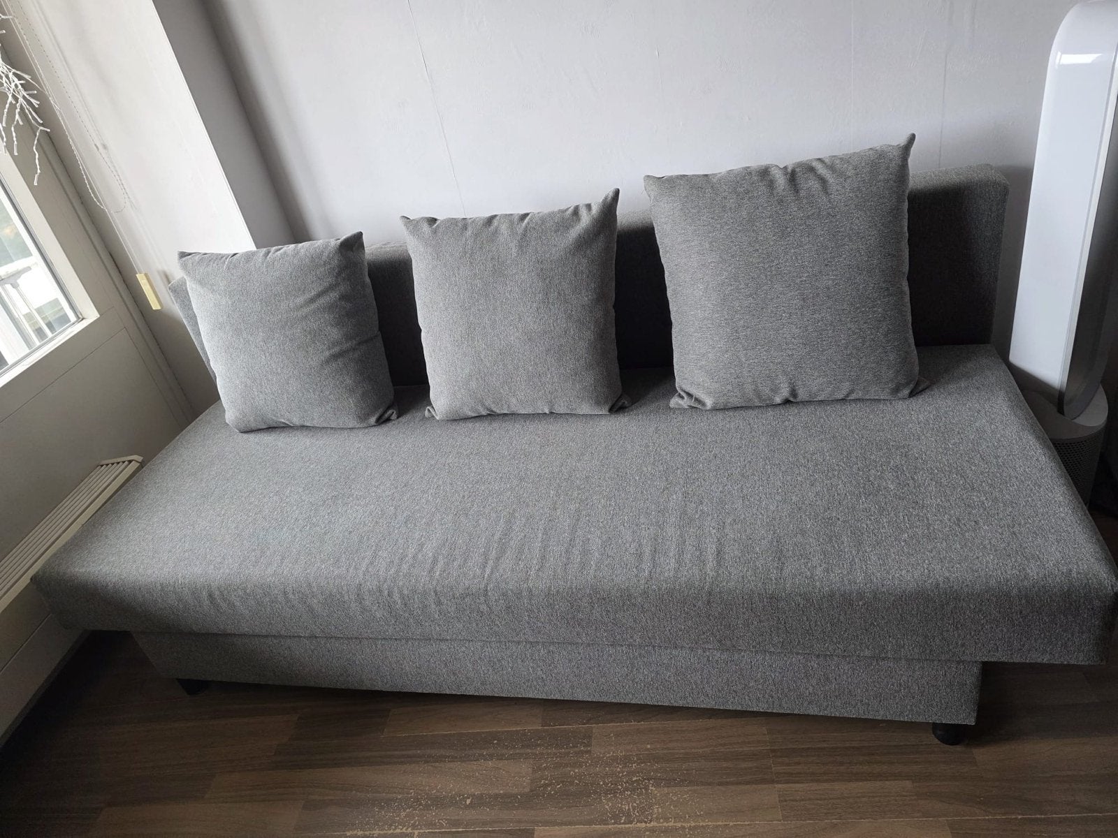 IKEA Älvdalen slaapbank - grijs, Ophalen, Gebruikt, 150 tot 200 cm, Tweepersoons
