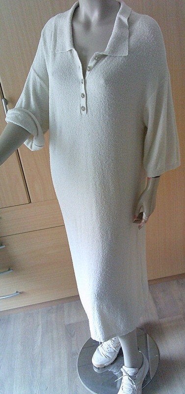 Marc O'Polo lange ecru/beige jurk met kraagje 40, Maat 38/40 (M), Verzenden, Beige, Marc O'Polo