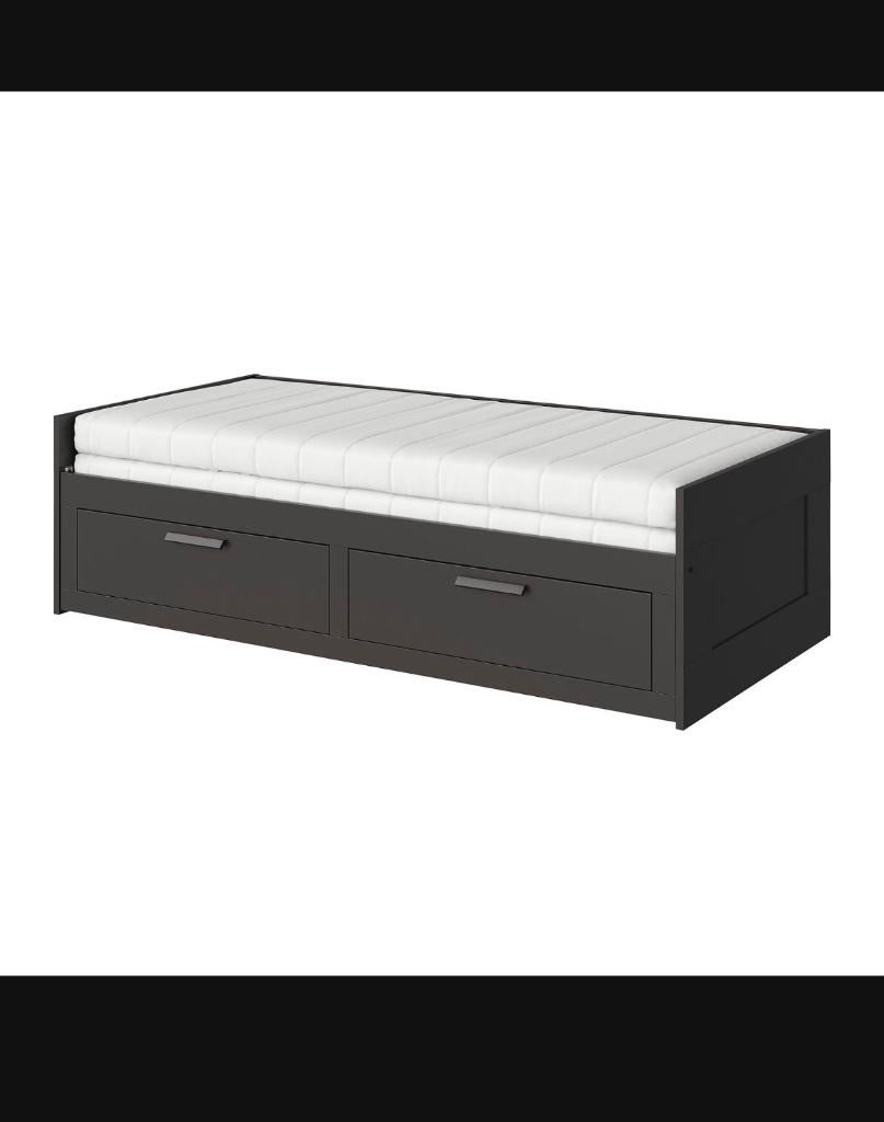 Bed Brimnes IKEA zwart, Huis en Inrichting, Slaapkamer | Bedden, Ophalen, Verstelbaar, Zwart, Tweepersoons