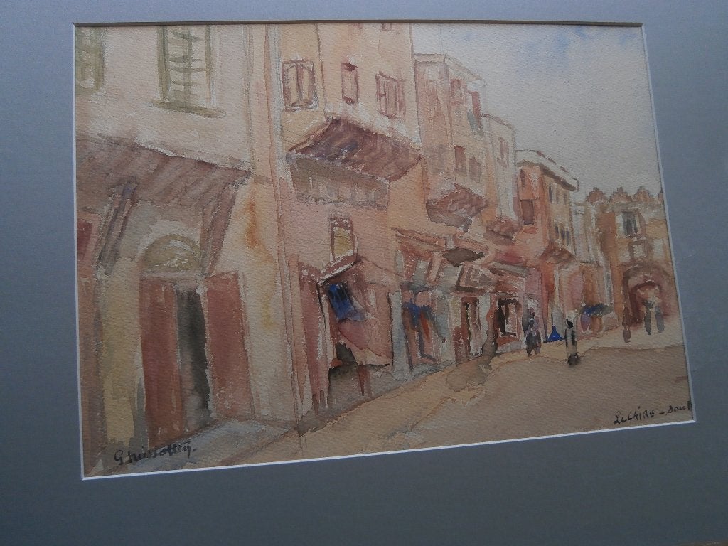 2 Losse indones.  ??aquarellen waarvan 1 in passepartout, Antiek en Kunst, Kunst | Schilderijen | Klassiek, Portret of Personen