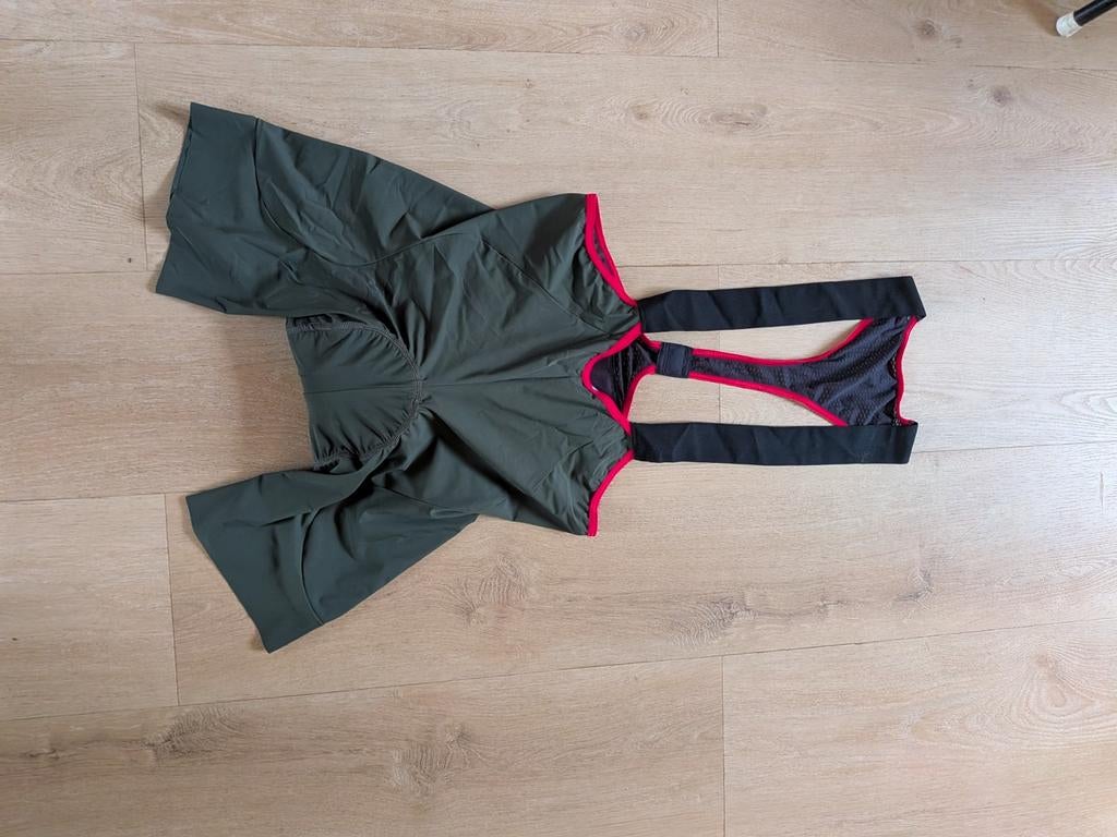 IRIS cc Fietsbroek met bretels - Donkergroen, XXL, Dames, Onderkleding, Ophalen of Verzenden