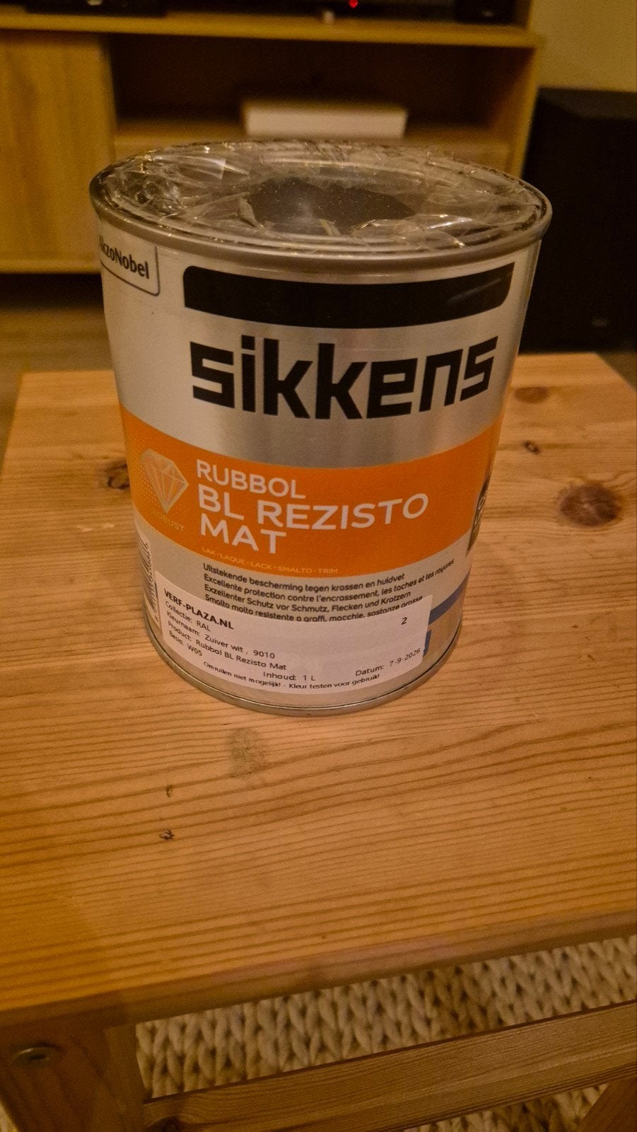 Sikkens Rubbol BL Rezisto Mat - Zuiver wit RAL 9010 (1L), Ophalen, Wit, Nieuw, Lak