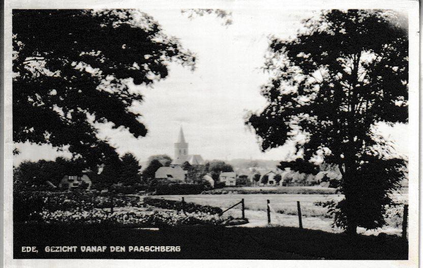 EDE - GEZICHTVANAF den PAASCHBERG, Ophalen of Verzenden, 1940 tot 1960, Gelopen, Gelderland