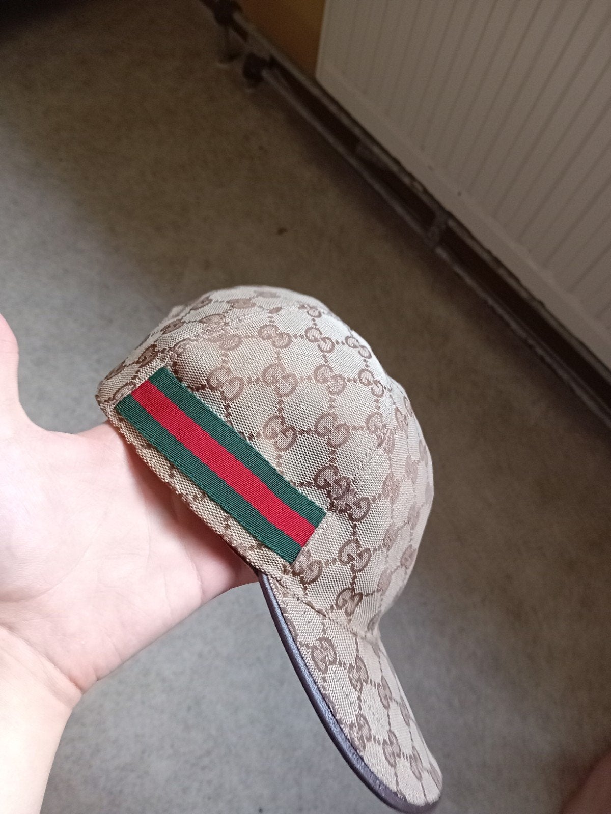 Gucci pet met GG-monogram en Web-streep, Kleding | Heren, Gucci, One size fits all, Ophalen of Verzenden, Pet