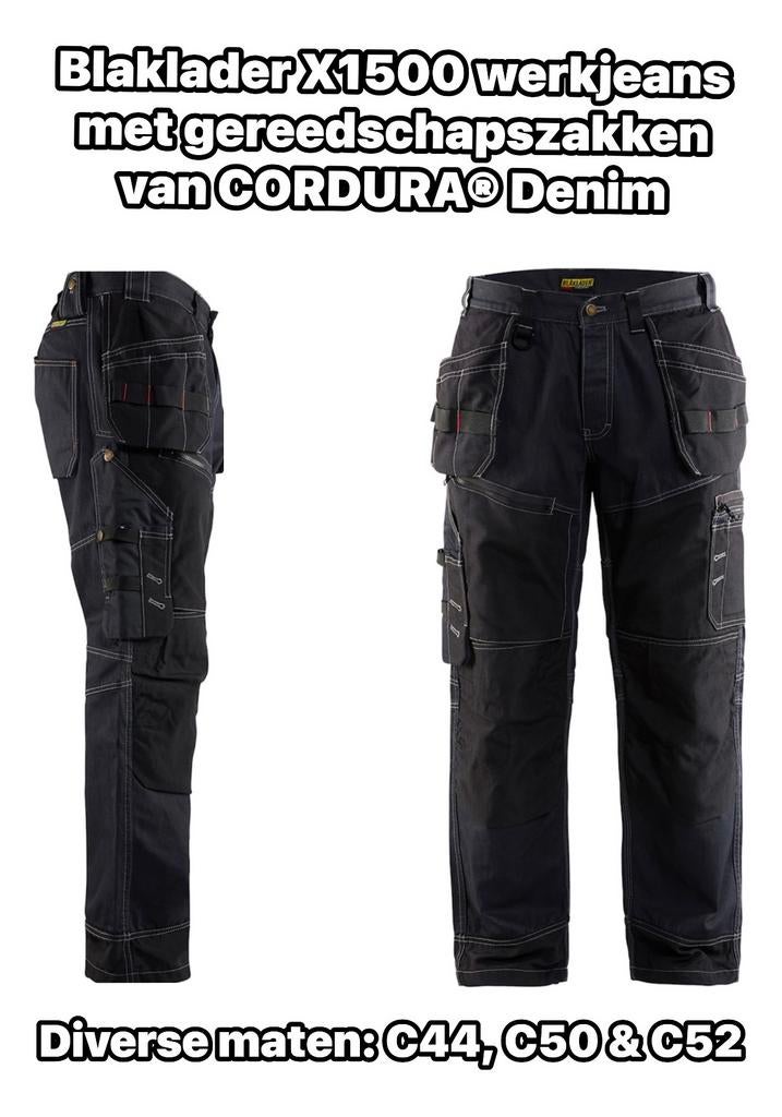 Blaklader X1500 Werkbroek Condura Denim Marineblauw/Zwart, Ophalen of Verzenden, Nieuw