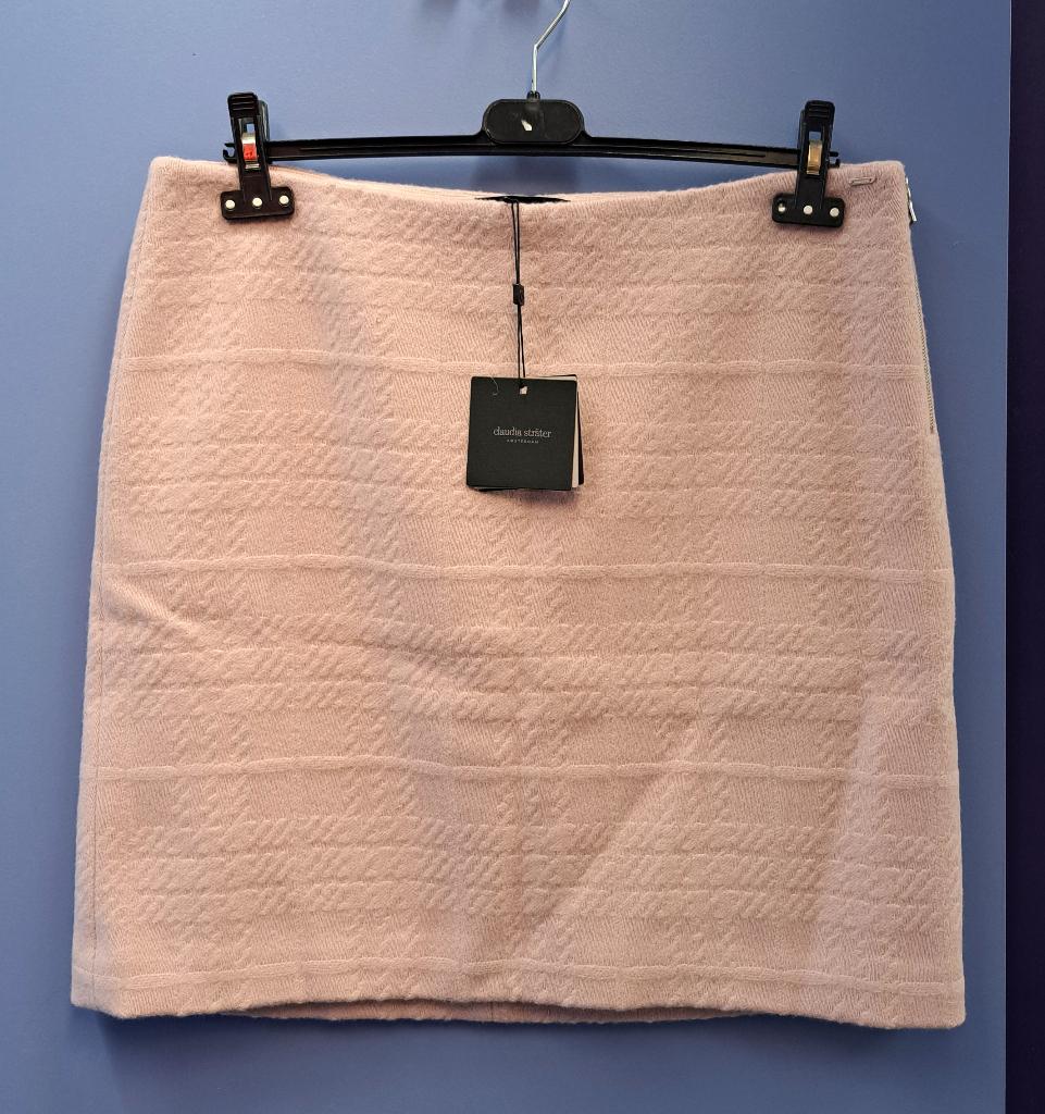 Claudia Sträter nieuwe wollige rok in blush roze mt 42 50294, ., Maat 42/44 (L), Nieuw, Ophalen of Verzenden