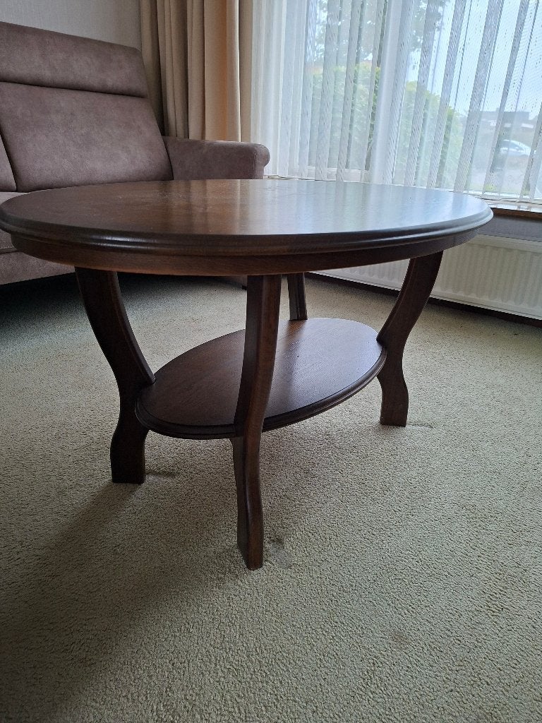 koffie tafel, Ophalen, 50 tot 100 cm, 50 tot 75 cm, Eikenhout