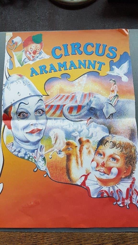 Circus Aramannt Affiche - Gevouwen, Ophalen of Verzenden, Gebruikt