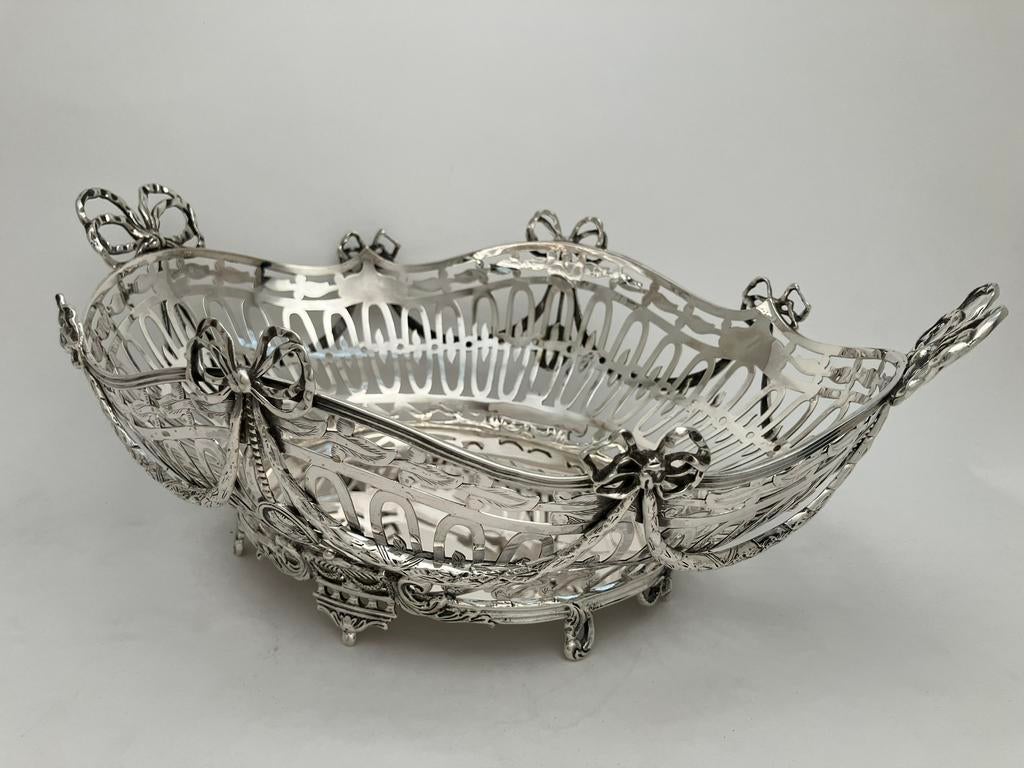 Zilver broodmand Lodewijk XV-stijl, v.d.Woude, Sneek, 1917, Ophalen of Verzenden, Zilver